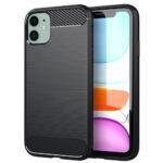 Coque Techsuit Carbon Silicone pour iPhone 11 - Black