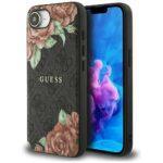 Coque Guess Hardcase 4G Flower Print MagSafe pour iPhone 16e - Black