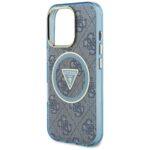 Coque Guess IML Metal Glitter 4G Circle Triangle MagSafe pour iPhone 16 Pro Max - Blue – Image 6