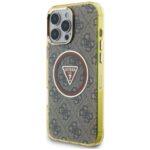 Coque Guess IML Metal Glitter 4G Circle Triangle MagSafe pour iPhone 16 Pro Max - Brown – Image 4