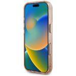 Coque Guess IML Metal Glitter 4G Circle Triangle MagSafe pour iPhone 16 Pro Max - Pink – Image 6