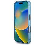 Coque Guess IML Metal Glitter 4G Circle Triangle MagSafe pour iPhone 16 - Blue – Image 5