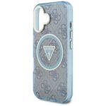 Coque Guess IML Metal Glitter 4G Circle Triangle MagSafe pour iPhone 16 - Blue – Image 6