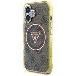 Coque Guess IML Metal Glitter 4G Circle Triangle MagSafe pour iPhone 16 - Brown – Image 4
