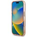 Coque Guess IML Metal Glitter 4G Circle Triangle MagSafe pour iPhone 16 - Pink – Image 6