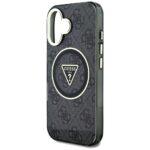 Coque Guess IML Metal Glitter 4G Circle Triangle MagSafe pour iPhone 16 - Black – Image 5