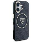Coque Guess IML Metal Glitter 4G Circle Triangle MagSafe pour iPhone 16 - Black – Image 4