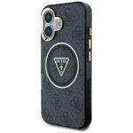 Coque Guess IML Metal Glitter 4G Circle Triangle MagSafe pour iPhone 16 - Black – Image 3
