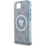 Coque Guess IML Metal Glitter 4G Circle Triangle MagSafe pour iPhone 16e - Blue – Image 6