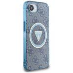 Coque Guess IML Metal Glitter 4G Circle Triangle MagSafe pour iPhone 16e - Blue – Image 2
