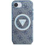 Coque Guess IML Metal Glitter 4G Circle Triangle MagSafe pour iPhone 16e - Blue – Image 3