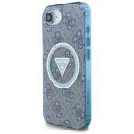 Coque Guess IML Metal Glitter 4G Circle Triangle MagSafe pour iPhone 16e - Blue – Image 4