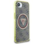Coque Guess IML Metal Glitter 4G Circle Triangle MagSafe pour iPhone 16e - Brown – Image 2
