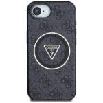 Coque Guess IML Metal Glitter 4G Circle Triangle MagSafe pour iPhone 16e - Black – Image 3