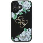 Coque Guess Hardcase 4G Grained Roses Big Logo pour iPhone 16 - Black – Image 3