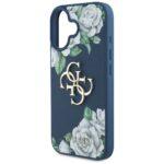 Coque Guess Hardcase 4G Grained Roses Big Logo pour iPhone 16 - Blue – Image 6