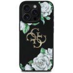 Coque Guess Hardcase 4G Grained Roses Big Logo pour iPhone 16 Pro - Black – Image 3