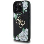Coque Guess Hardcase 4G Grained Roses Big Logo pour iPhone 16 Pro Max - Black – Image 4