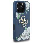 Coque Guess Hardcase 4G Grained Roses Big Logo pour iPhone 16 Pro Max - Blue – Image 2