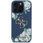 Coque Guess Hardcase 4G Grained Roses Big Logo pour iPhone 16 Pro Max - Blue – Image 3