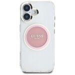 Coque Guess IML Metal Colored Circle MagSafe pour iPhone 16 - Pink – Image 3