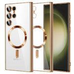 Coque Techsuit Luxury Crystal MagSafe pour Samsung Galaxy S23 Ultra - Gold
