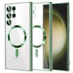 Coque Techsuit Luxury Crystal MagSafe pour Samsung Galaxy S23 Ultra - Light Green