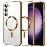 Coque Techsuit Luxury Crystal MagSafe pour Samsung Galaxy S23 - Gold