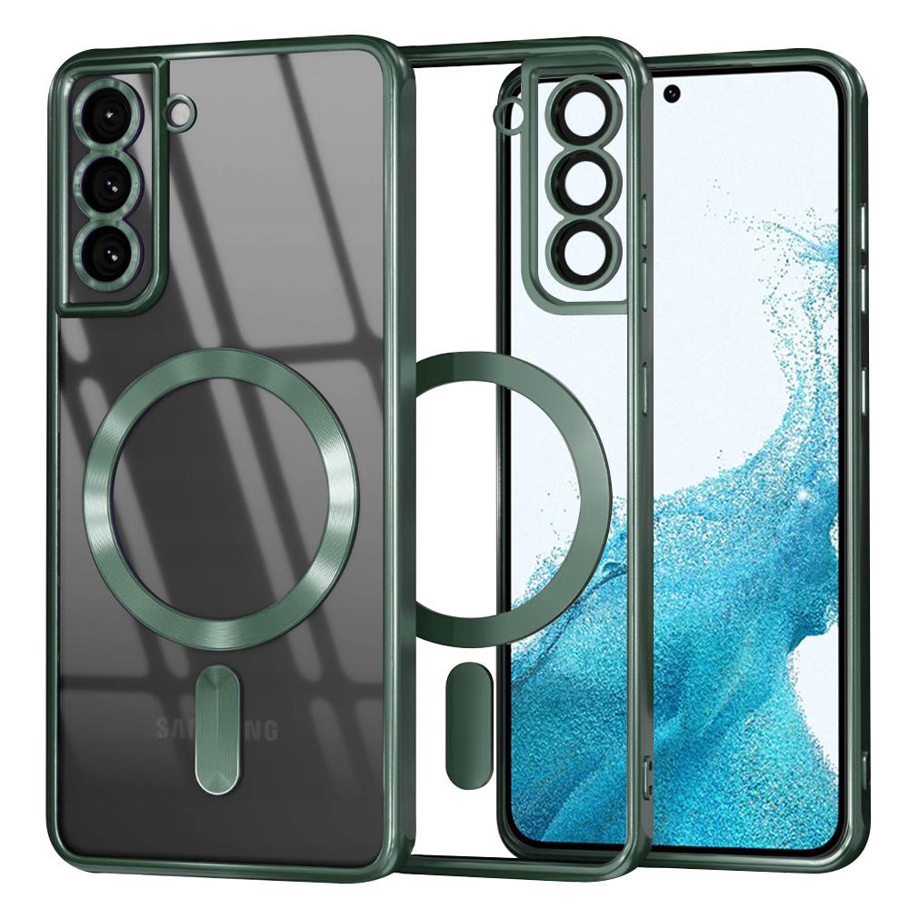 2166307 Coque Techsuit Luxury Crystal MagSafe pour Samsung Galaxy S22 - Deep Green – Image 1