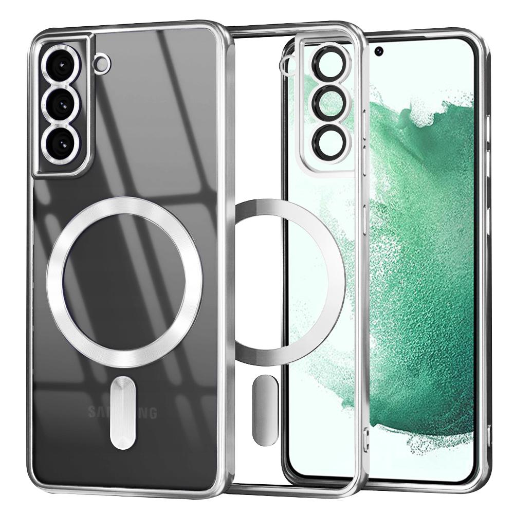 2166343 Coque Techsuit Luxury Crystal MagSafe pour Samsung Galaxy S22 Plus - Silver – Image 1