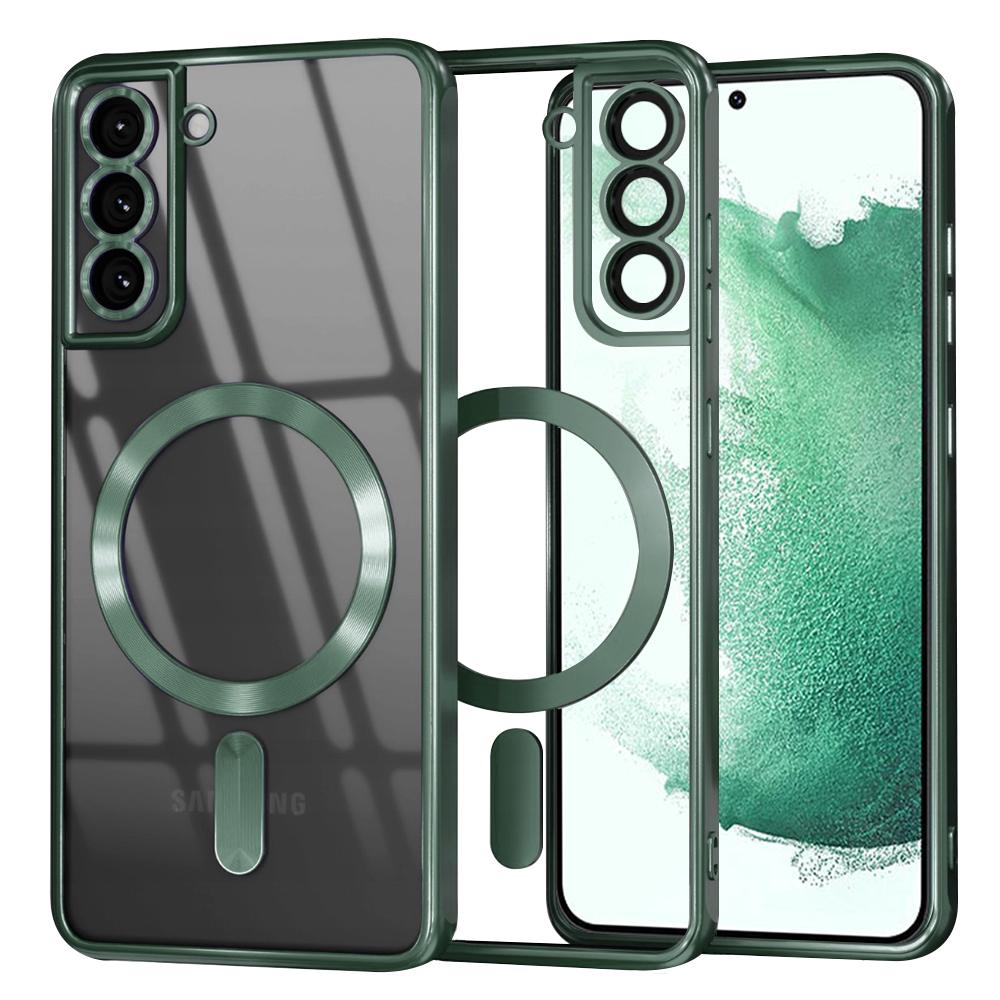 2166379 Coque Techsuit Luxury Crystal MagSafe pour Samsung Galaxy S22 Plus - Deep Green – Image 1