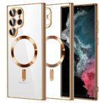 Coque Techsuit Luxury Crystal MagSafe pour Samsung Galaxy S22 Ultra - Gold