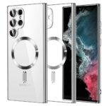 Coque Techsuit Luxury Crystal MagSafe pour Samsung Galaxy S22 Ultra - Silver