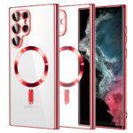 Coque Techsuit Luxury Crystal MagSafe pour Samsung Galaxy S22 Ultra - Red