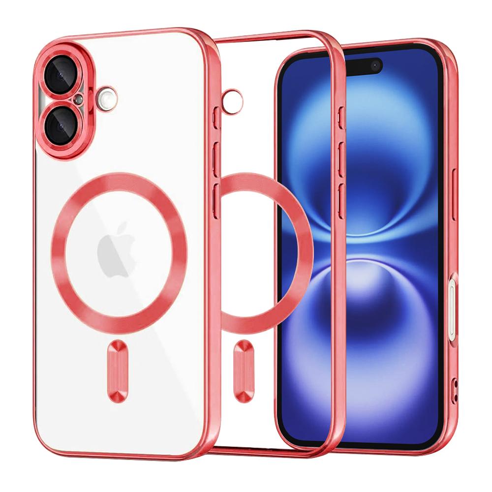 2167663 Coque Techsuit Luxury Crystal MagSafe pour iPhone 16 - Red – Image 1