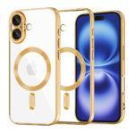 Coque Techsuit Luxury Crystal MagSafe pour iPhone 16 - Gold