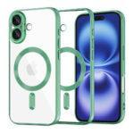 Coque Techsuit Luxury Crystal MagSafe pour iPhone 16 - Light Green