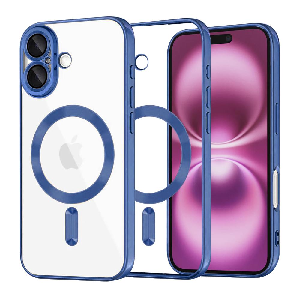 2167783 Coque Techsuit Luxury Crystal MagSafe pour iPhone 16 Plus - Deep Blue – Image 1