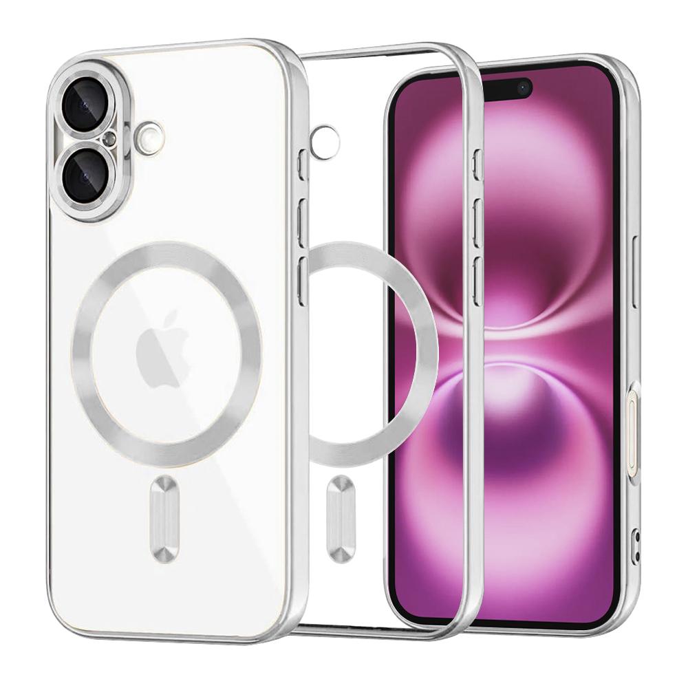 2167789 Coque Techsuit Luxury Crystal MagSafe pour iPhone 16 Plus - Silver – Image 1