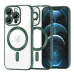 Coque Techsuit Luxury Crystal MagSafe pour iPhone 12 Pro Max - Deep Green