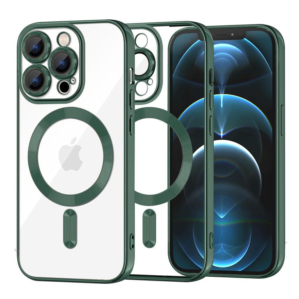 2168377 Coque Techsuit Luxury Crystal MagSafe pour iPhone 12 Pro Max - Deep Green – Image 1