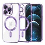 Coque Techsuit Luxury Crystal MagSafe pour iPhone 12 Pro Max - Light Purple