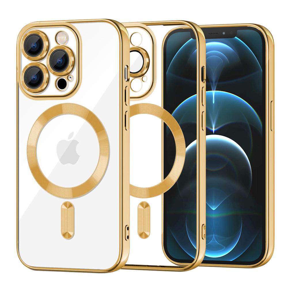 2168389 Coque Techsuit Luxury Crystal MagSafe pour iPhone 12 Pro Max - Gold – Image 1