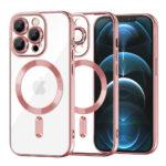 Coque Techsuit Luxury Crystal MagSafe pour iPhone 12 Pro Max - Pink