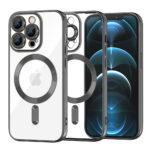 Coque Techsuit Luxury Crystal MagSafe pour iPhone 12 Pro Max - Black