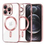 Coque Techsuit Luxury Crystal MagSafe pour iPhone 12 Pro - Pink