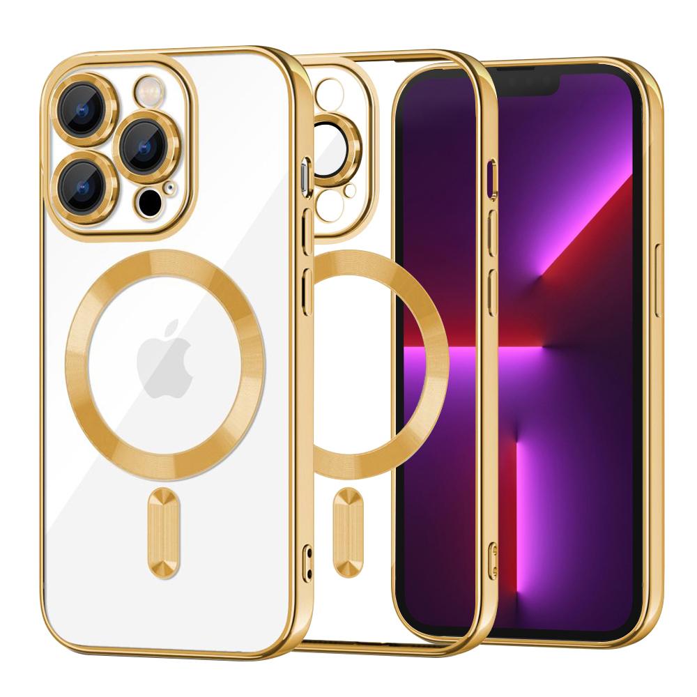 2169193 Coque Techsuit Luxury Crystal MagSafe pour iPhone 13 Pro - Gold – Image 1