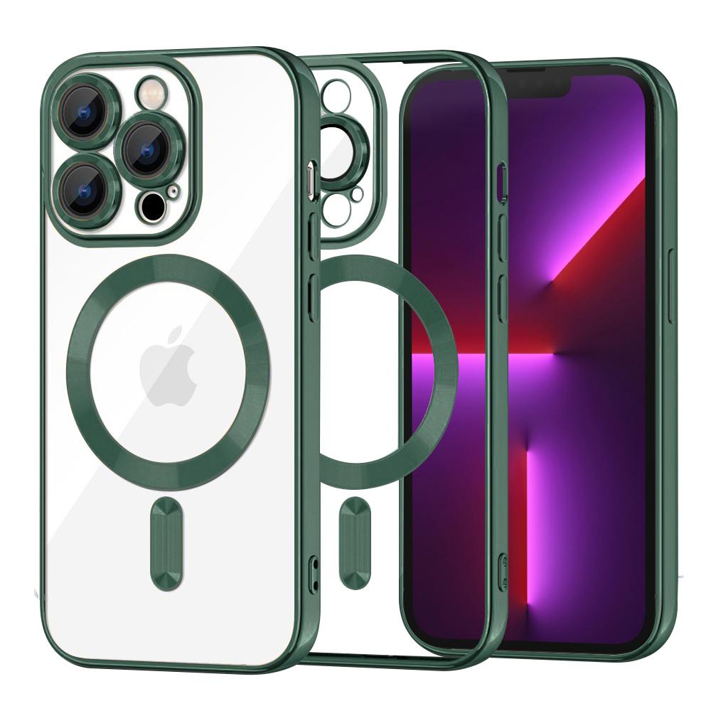 2169211 Coque Techsuit Luxury Crystal MagSafe pour iPhone 13 Pro - Deep Green – Image 1