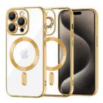 Coque Techsuit Luxury Crystal MagSafe pour iPhone 15 Pro Max - Gold