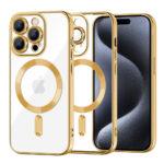 Coque Techsuit Luxury Crystal MagSafe pour iPhone 15 Pro - Gold